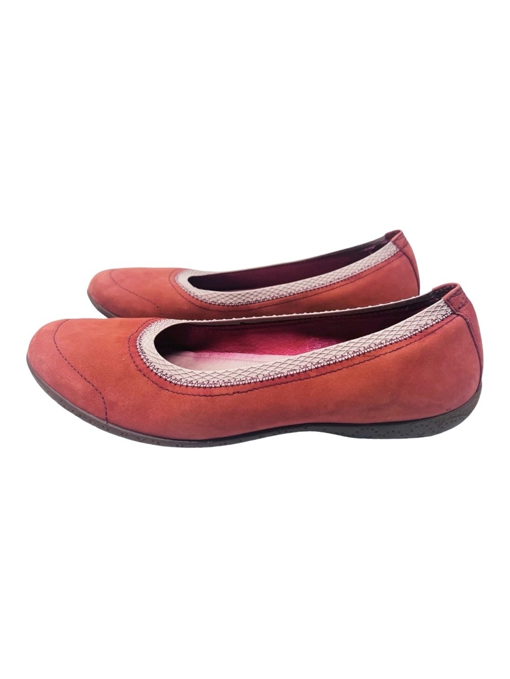 Patagonia Gilia Performance Nubuck Leather Ballet Flats Poppy Fields Size 7.5